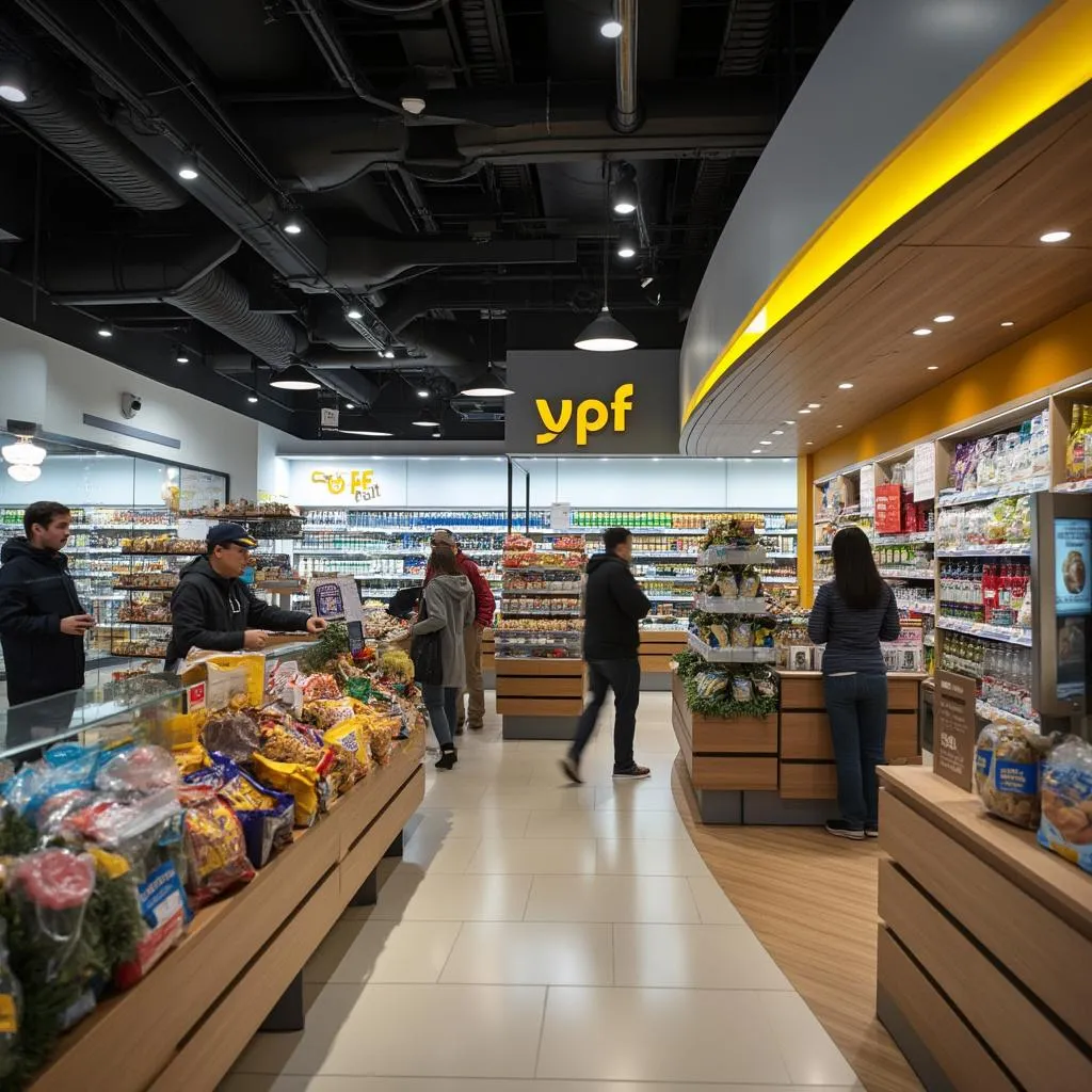 Tienda YPF Full con clientes