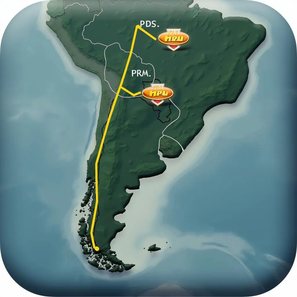 Mapa de rutas argentinas